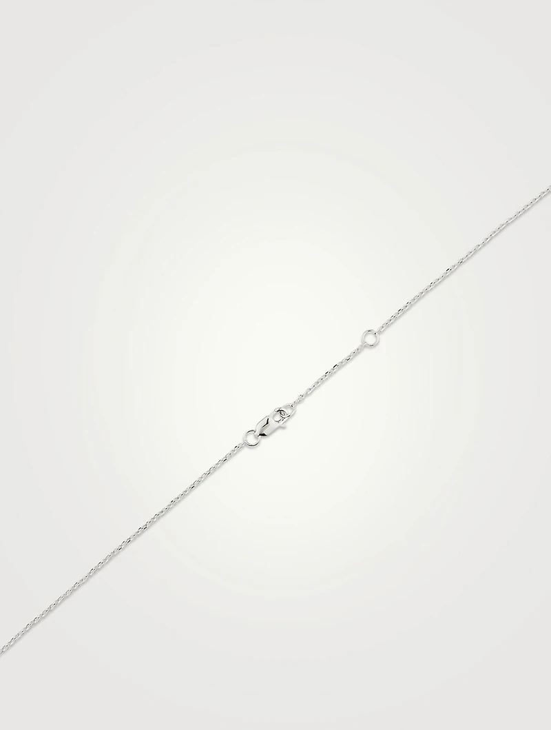 Pulse 12mm 18K White Gold Necklace With Diamonds
