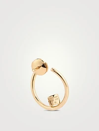 Small Le Cube Diamant 18K Gold Hoop Earrings With Diamonds