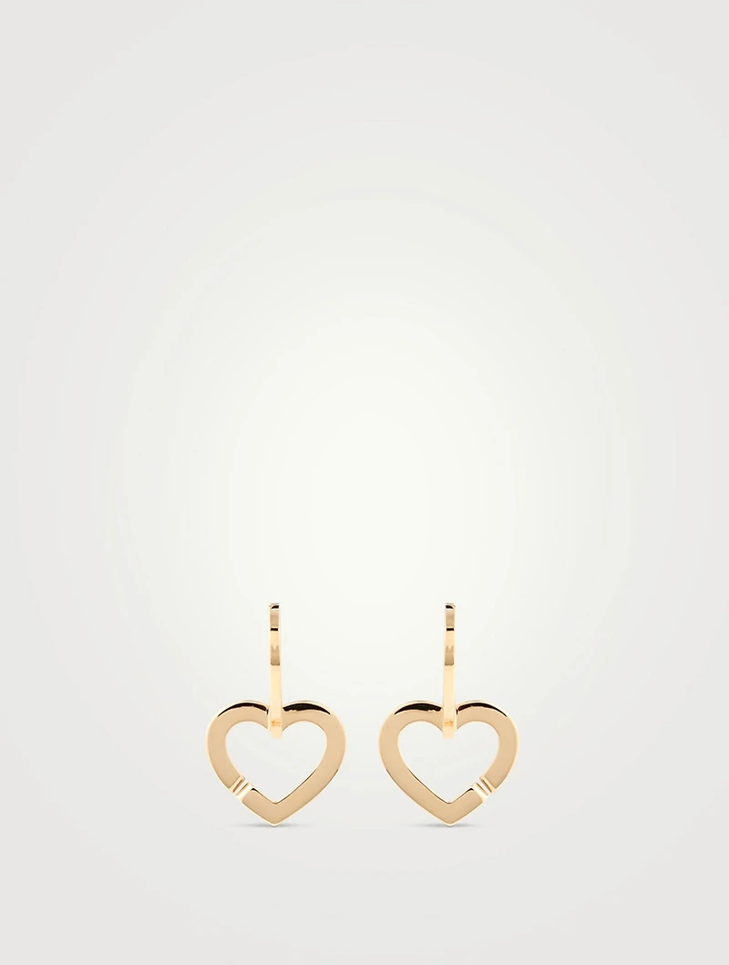 Double Cœurs 18K Gold Mono Earring