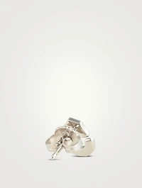 Menottes R7,5 Stud 18K White Gold Earrings With Pavé Diamonds