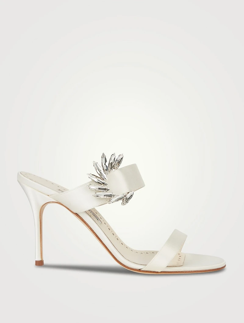 Chivela Embellished Satin Mules