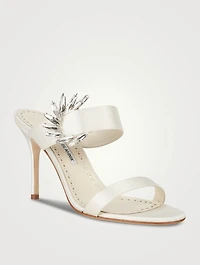 Chivela Embellished Satin Mules