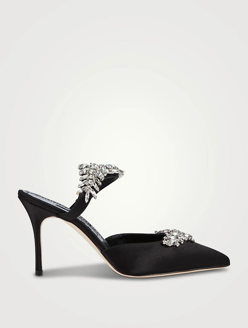 Lurum 90 Crystal Satin Mules