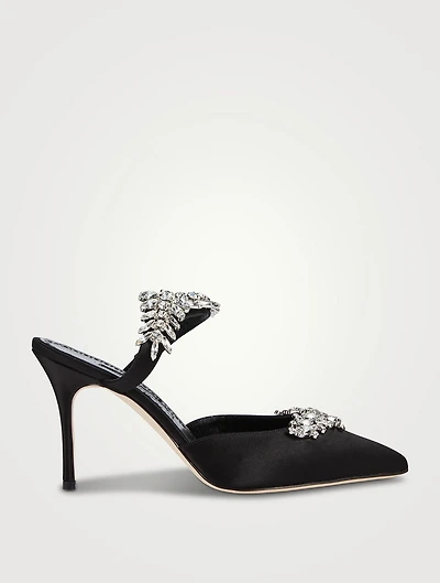Lurum 90 Crystal Satin Mules