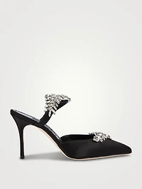 Lurum 90 Crystal Satin Mules