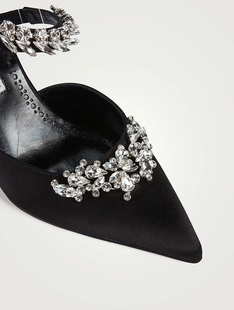 Lurum 90 Crystal Satin Mules