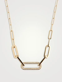 L Maillon 18K Gold Necklace With Diamonds