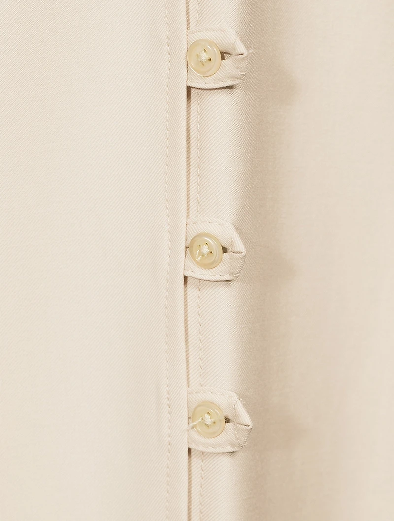 Checa Wide-Leg Wool Trousers