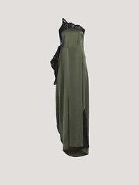 Asymmetric Satin Gown