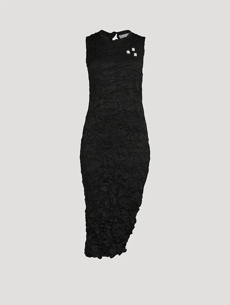 Keyboard Crinkled Midi Dress