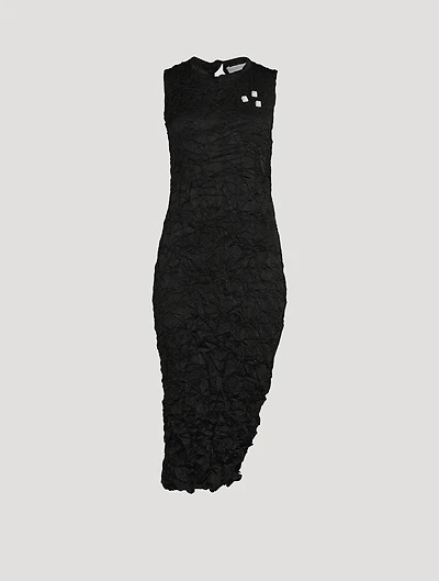 Keyboard Crinkled Midi Dress