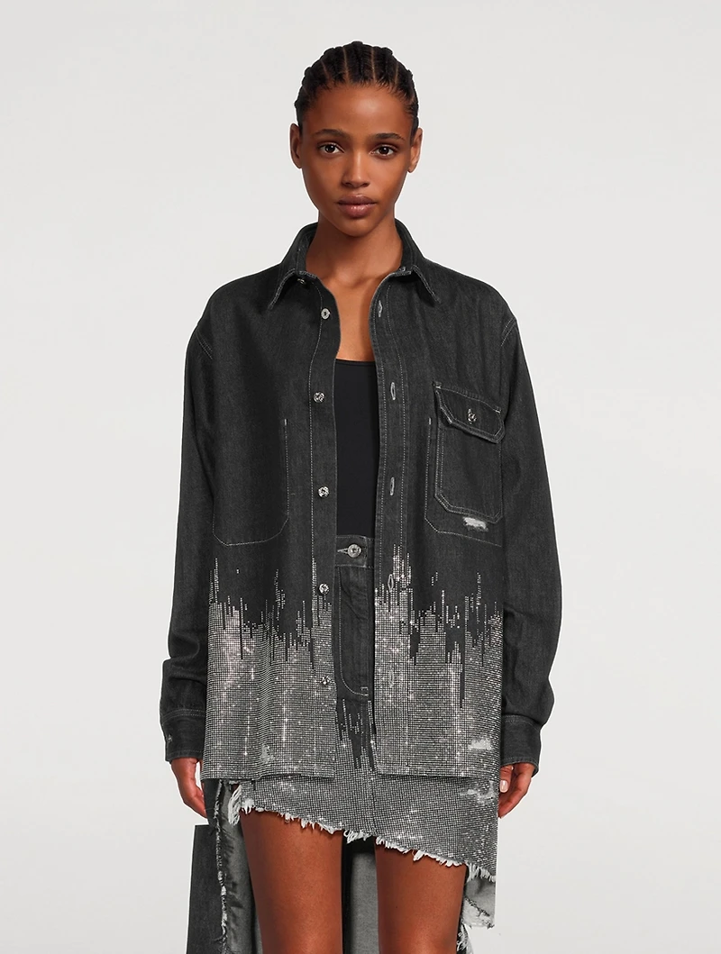 Embellished Denim Shirt