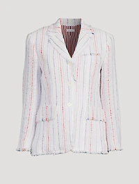 Seersucker Tulle Tweed Blazer