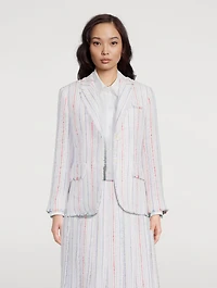 Seersucker Tulle Tweed Blazer