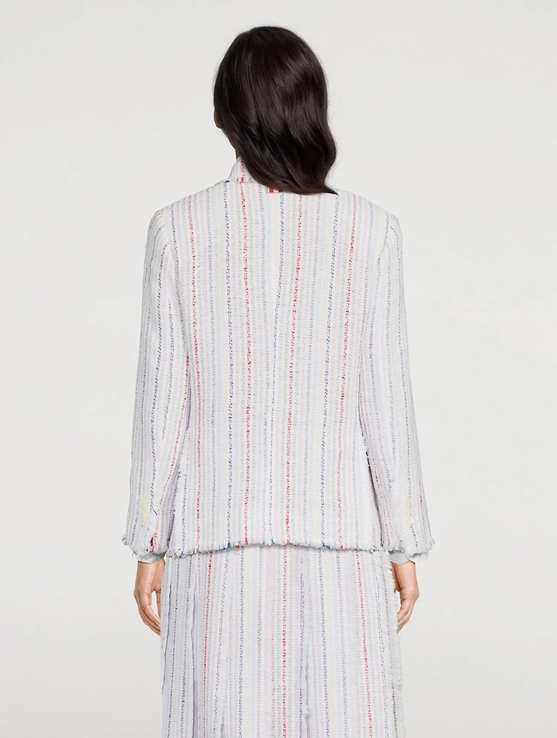 Seersucker Tulle Tweed Blazer