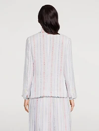 Seersucker Tulle Tweed Blazer
