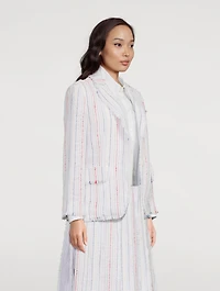 Seersucker Tulle Tweed Blazer