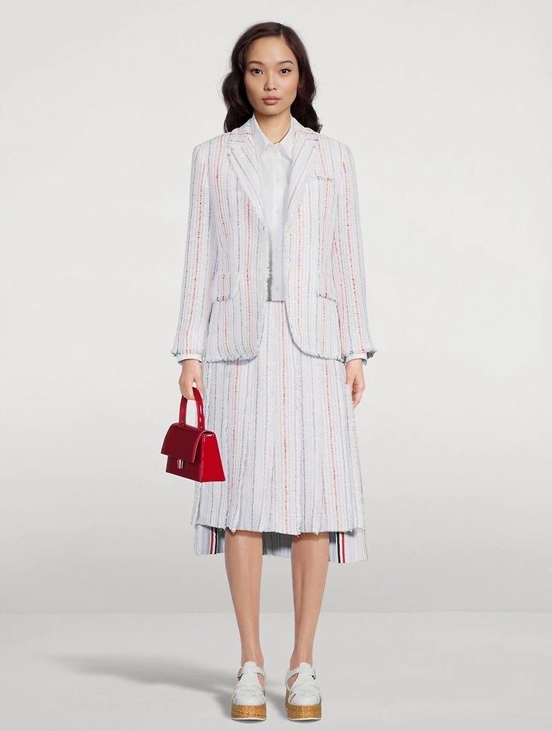 Seersucker Tulle Tweed Blazer