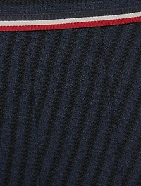 University Stripe Pleated Mini Skirt