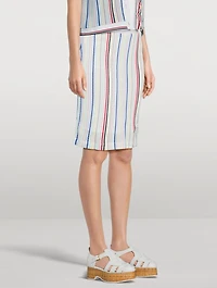Viscose Mesh Pencil Skirt
