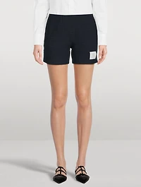 University Stripe High-Waisted Shorts