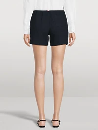 University Stripe High-Waisted Shorts