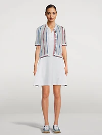 Viscose Mesh Short-Sleeve Cardigan