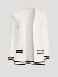 Textured Cotton Cricket Stripe Cardigan