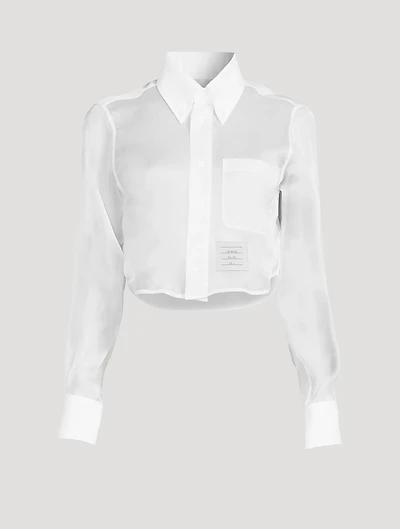 Silk Cropped Shirt
