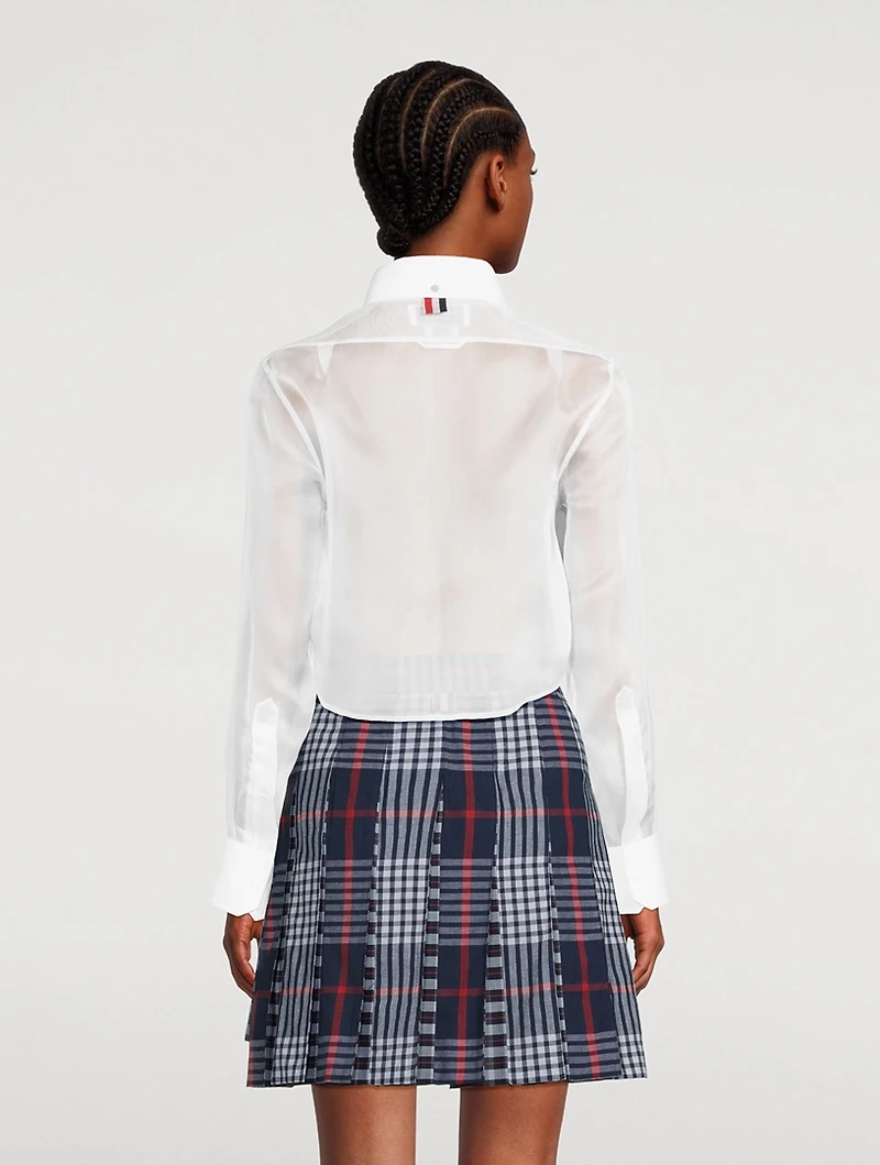 Silk Cropped Shirt