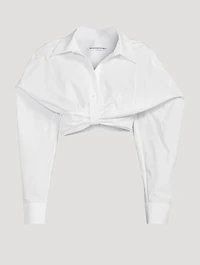 Cropped Compact Cotton Shirt