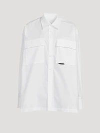Oversized Compact Cotton Safari Shirt