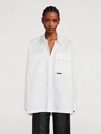 Oversized Compact Cotton Safari Shirt