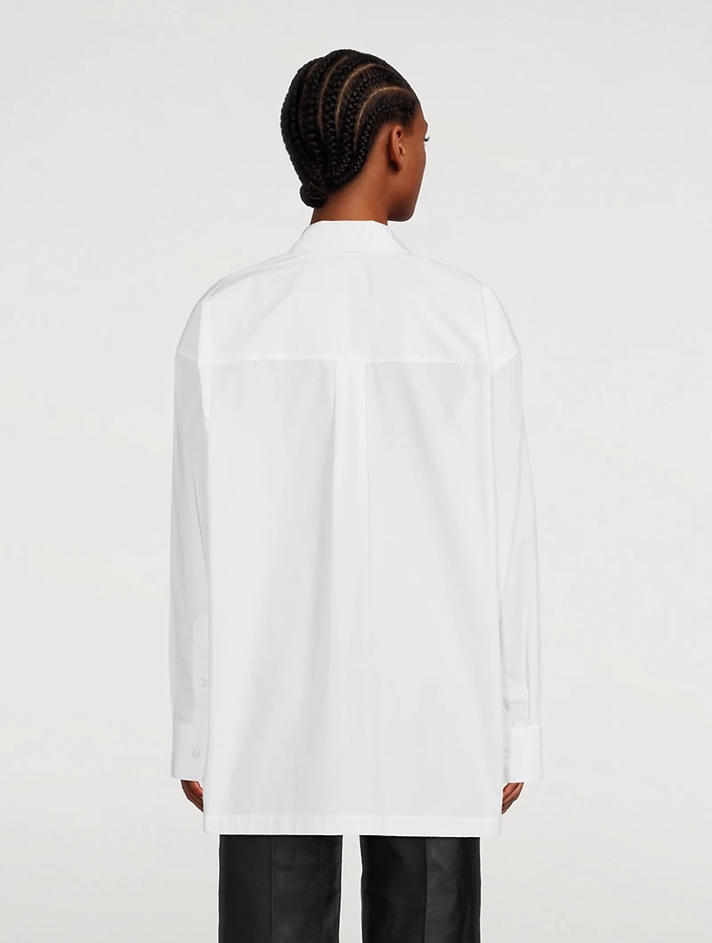 Oversized Compact Cotton Safari Shirt