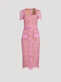 Guipure Lace Midi Dress
