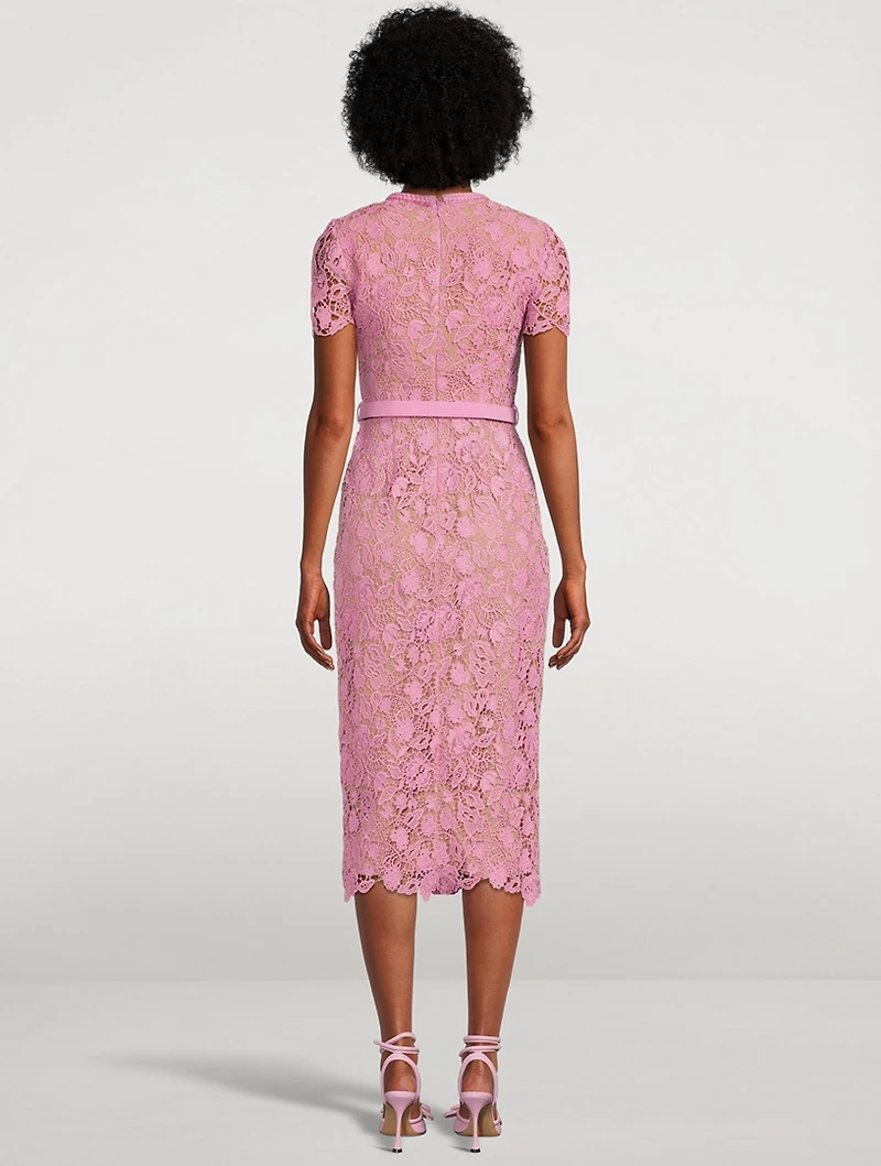 Guipure Lace Midi Dress