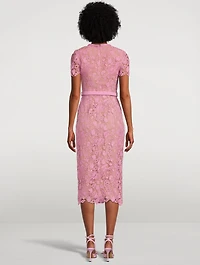 Guipure Lace Midi Dress