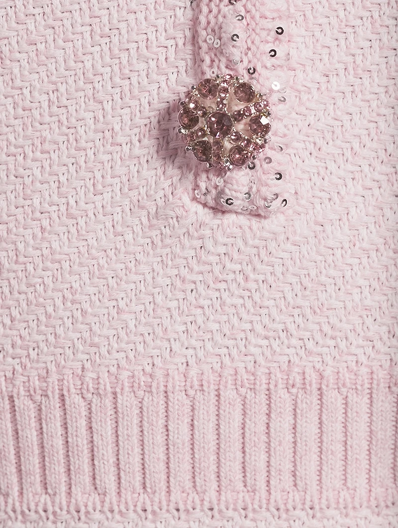 Cotton Knit Mini Dress