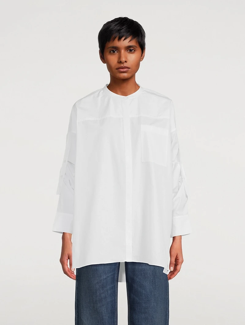 Poplin Shirt With Roll-Tab Sleeves