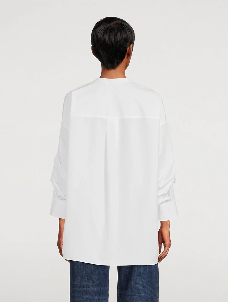 Poplin Shirt With Roll-Tab Sleeves