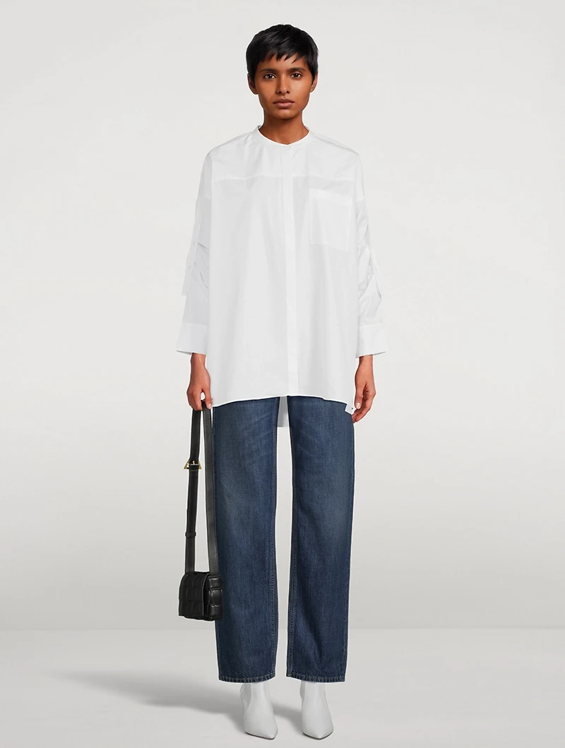 Poplin Shirt With Roll-Tab Sleeves