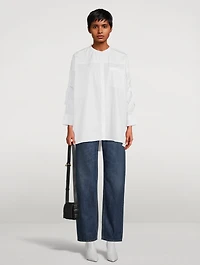 Poplin Shirt With Roll-Tab Sleeves