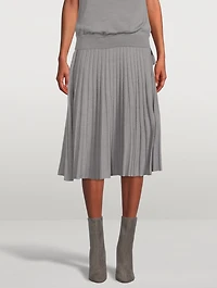Pleated Side Tie Skirt