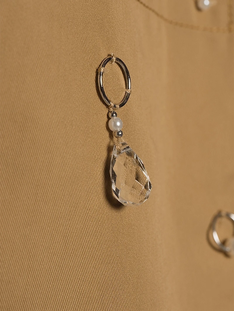 Drip Embellished Shirt Jacket