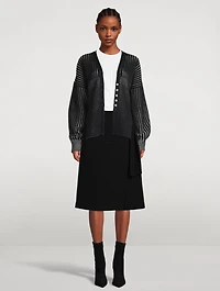 Heavy Cady Wrap Midi Skirt