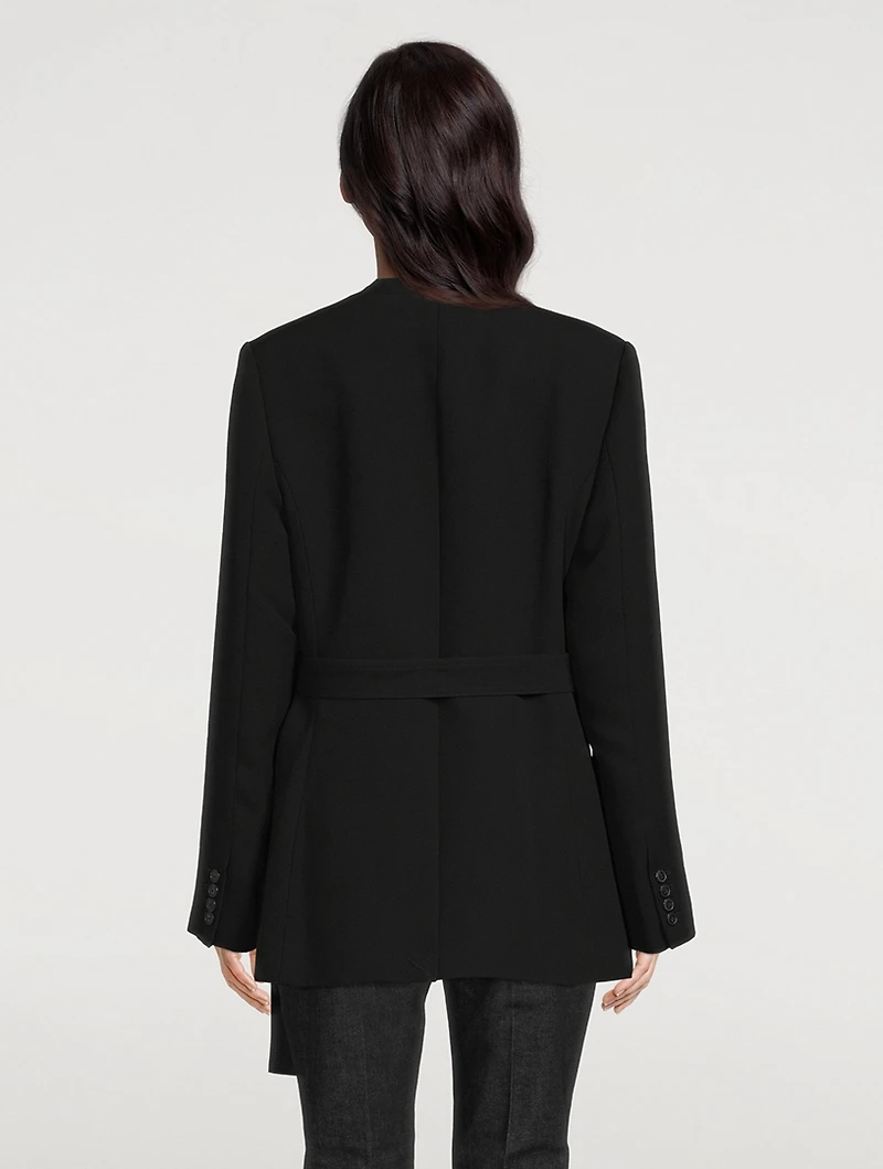 Heavy Cady Wrap Blazer