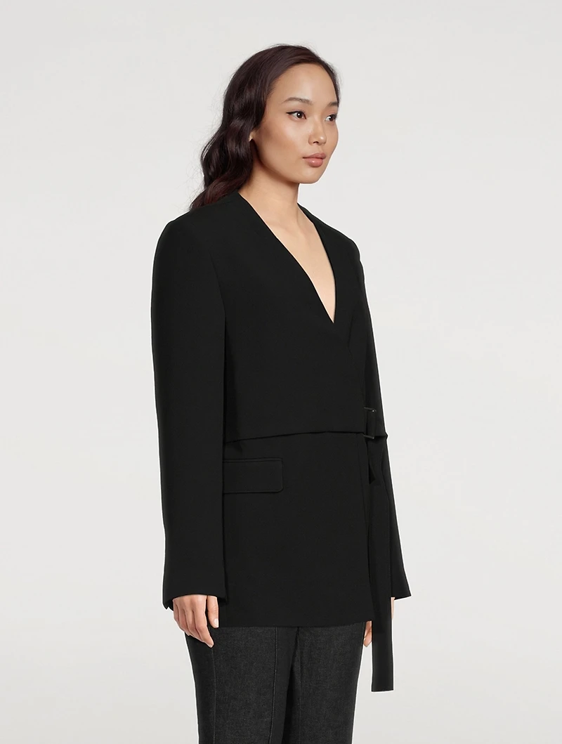 Heavy Cady Wrap Blazer