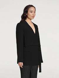 Heavy Cady Wrap Blazer