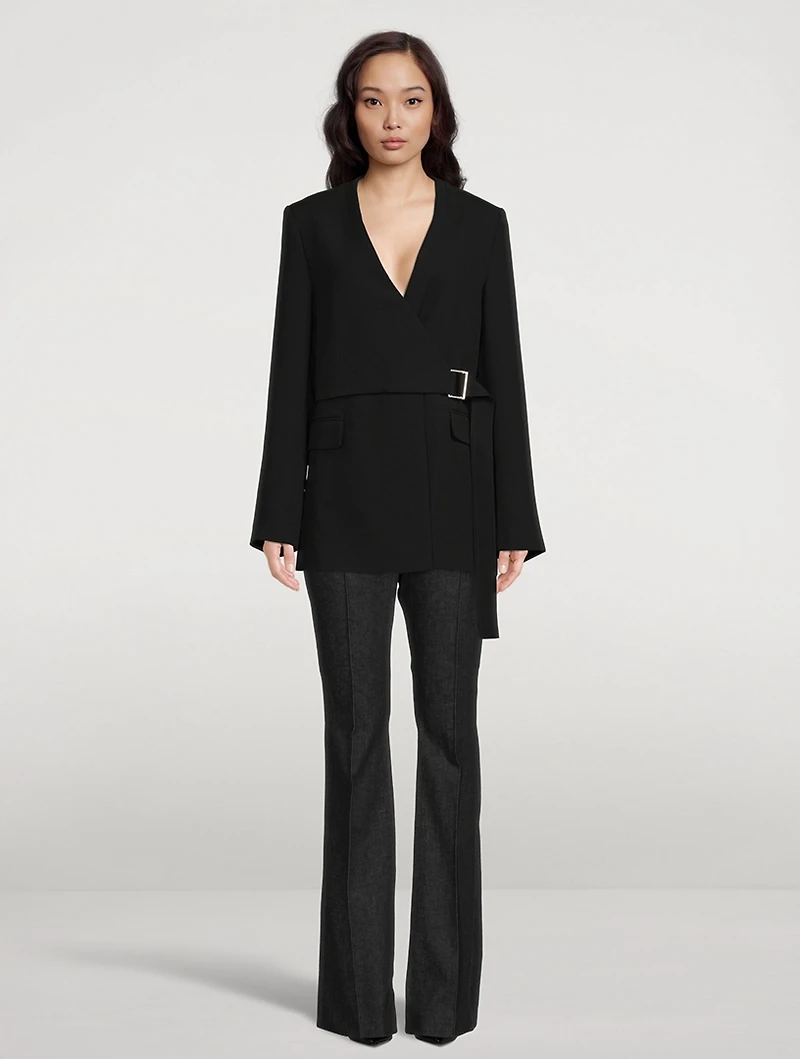 Heavy Cady Wrap Blazer