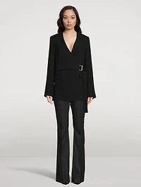 Heavy Cady Wrap Blazer